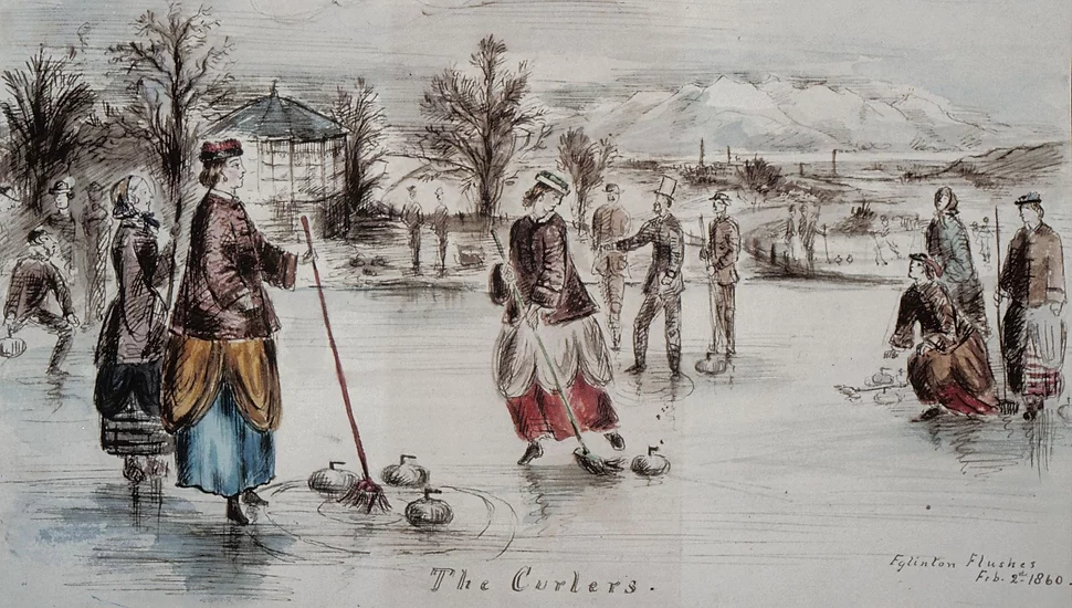 1860年在蘇格蘭的一場冰壺比賽
